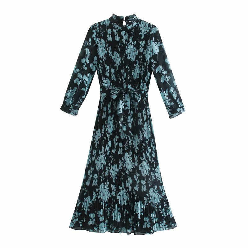 Za Long Dress Woman High Collar Long Sleeve Print Tied Belt Midi Dress Chic Back Opening Elegant Party Dress for Women 210602, As picture
Za Long Dress Woman High Collar Long Sleeve Print Tied Belt Midi Dress Chic Back Opening Elegant Party Dress for Women 210602, As picture