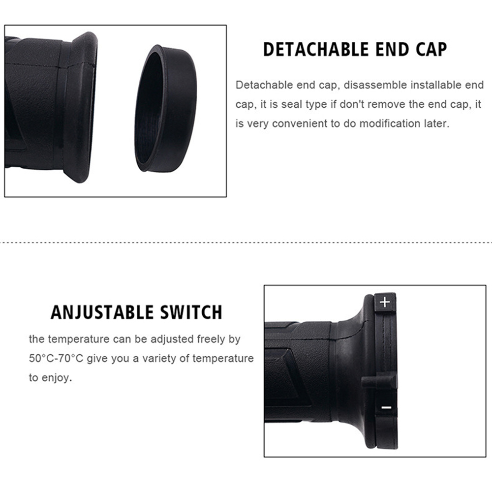 Universal New Motorcycle Heated hand Grips 22mm Electric Molded Bar Hand Grips ATV Warmers Adjust Temperature Handlebar