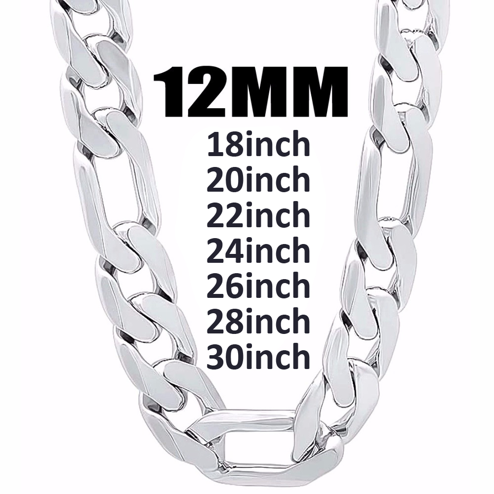 12MM Width 925 Silver Men Neck Chain Necklace Jewelry Fashion 18-30 inch Length Men's High Quality Curb Cuban Jewerly Gift Factory Price
12MM Width 925 Silver Men Neck Chain Necklace Jewelry Fashion 18-30 inch Length Men's High Quality Curb Cuban Jewerly Gift Factory Price