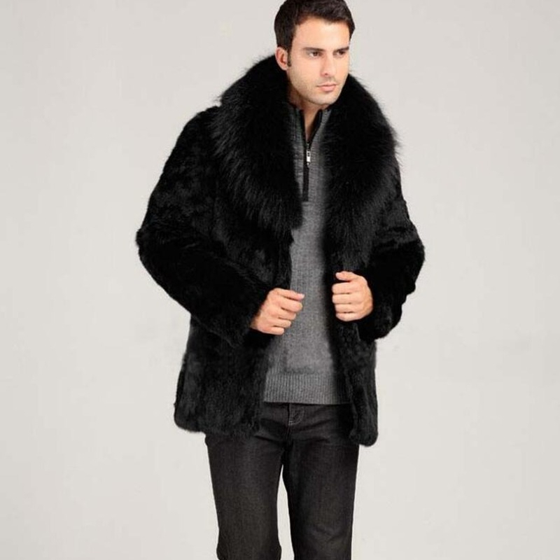 Autumn and Winter New Mink Furs Coat Mink Faux Furs Men's Fur Men's Fox Fur Collar Coat, Black
Autumn and Winter New Mink Furs Coat Mink Faux Furs Men's Fur Men's Fox Fur Collar Coat, Black