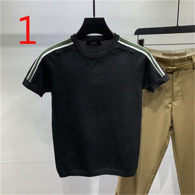 2021 New Men's Tight-fitting Korean Version of Trendy Half-sleeved Embroidered Short-sleeved Sweater T-shirt Djjy
2021 New Men's Tight-fitting Korean Version of Trendy Half-sleeved Embroidered Short-sleeved Sweater T-shirt Djjy