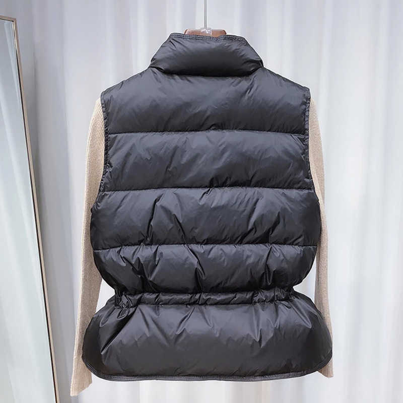 Vests for Women Down White Duck Sleeveless Vest Spring Women's Warm Padded Woman Autumn Coat Jackets Korean Fashion Style 210819
