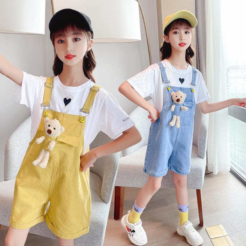 Jumpsuits Girls Denim Overalls Summer Shorts Children Clothing Casual Kids Suspender Trousers Strap Dress Teenage Jeans Free Doll, Blue
Jumpsuits Girls Denim Overalls Summer Shorts Children Clothing Casual Kids Suspender Trousers Strap Dress Teenage Jeans Free Doll, Blue