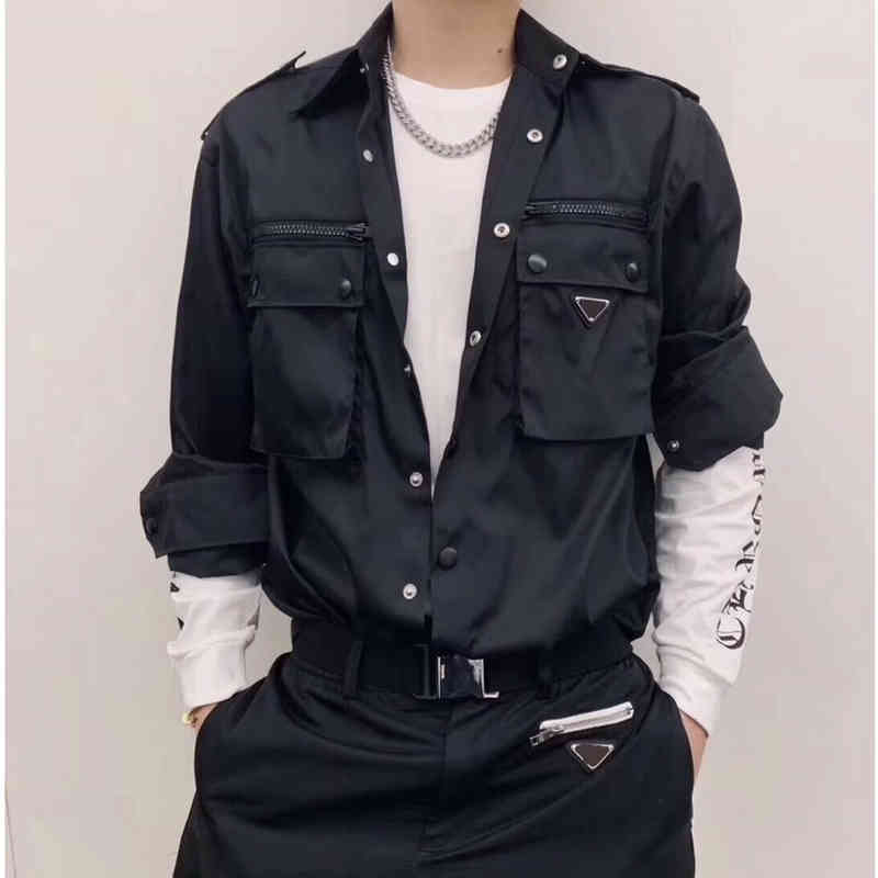 Hot Selling 22ss P RADA Spring and Summer New Couple Zipper Tooling Long Sleeve Casual Shirt Men's Women's Jackets, Black;brown
Hot Selling 22ss P RADA Spring and Summer New Couple Zipper Tooling Long Sleeve Casual Shirt Men's Women's Jackets, Black;brown