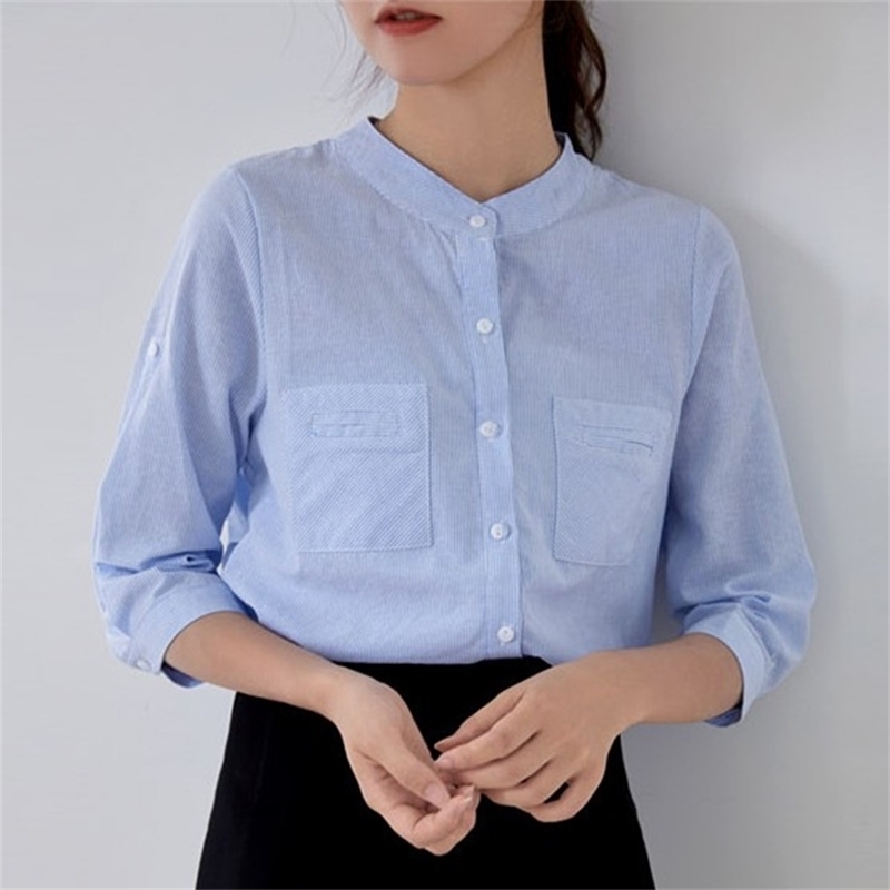 womens tops blouses Stand Collar Half Sleeve shirts Casual Loose Blouse Button Tops blusas mujer de moda 210603, Picture color
womens tops blouses Stand Collar Half Sleeve shirts Casual Loose Blouse Button Tops blusas mujer de moda 210603, Picture color