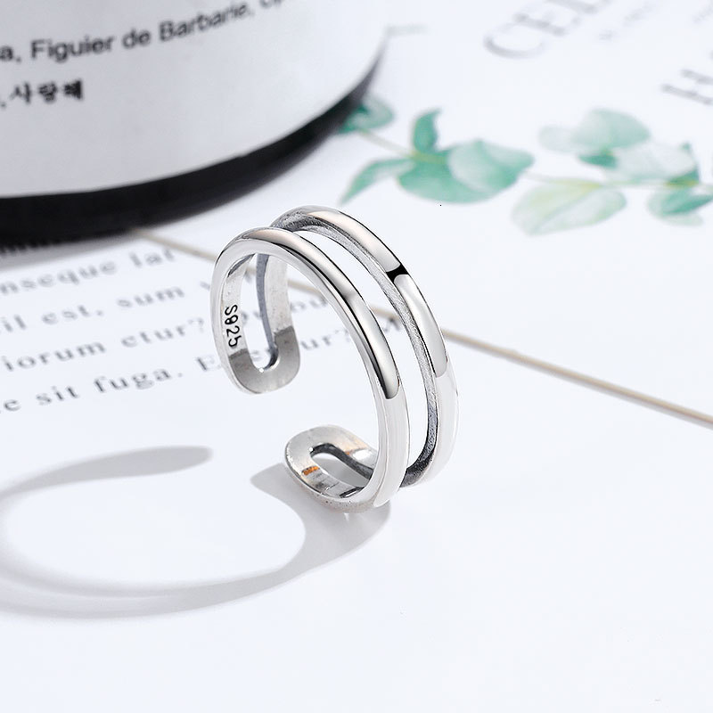 Delicate Ring Japanese and Korean S925 Silver Simple Double Plain Small Fresh Female Minority Design Trend Thai
Delicate Ring Japanese and Korean S925 Silver Simple Double Plain Small Fresh Female Minority Design Trend Thai