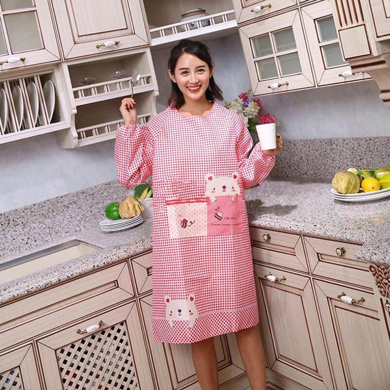 Women Kitchen Cooking Apron Long-sleeved Apron Oil-proof Waterproof Gown Adult Home Cleaning Overalls With Pockets
Women Kitchen Cooking Apron Long-sleeved Apron Oil-proof Waterproof Gown Adult Home Cleaning Overalls With Pockets