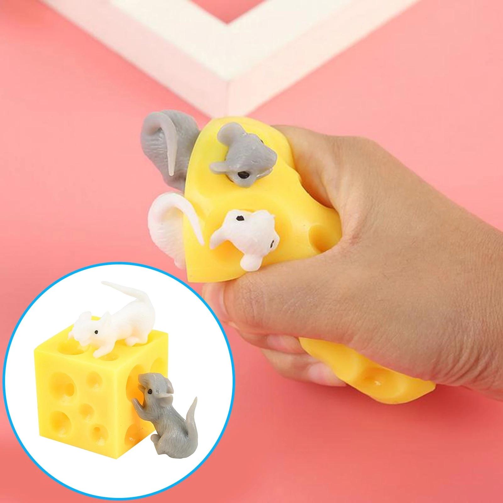 Decompression Toy cheese and mice soft rubber elastic pull ball toys squeeze The latest to relieve stress
Decompression Toy cheese and mice soft rubber elastic pull ball toys squeeze The latest to relieve stress