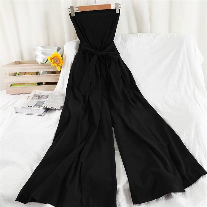 Women Strapless Split Straight Wide Leg Jumpsuit Solid Color Sexy High Waist Fashion Spring Summer 11B612 210525, Camel
Women Strapless Split Straight Wide Leg Jumpsuit Solid Color Sexy High Waist Fashion Spring Summer 11B612 210525, Camel
