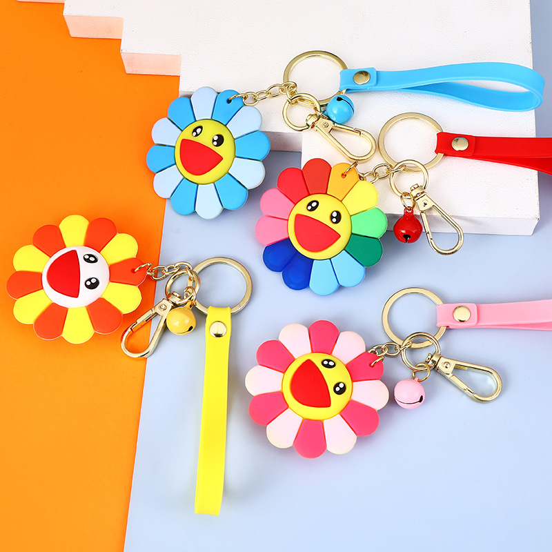 Creative Cute and Practical Colorful Sunflower Key Chain Lovers Key Chain Bag Pendant Gift
