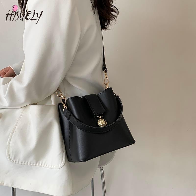 Evening Bags Black Mini PU Leather Bucket Crossbody For Women 2021 Scofy Fashion Trendy Female Shoulder Handbags And Purses Bolsos1