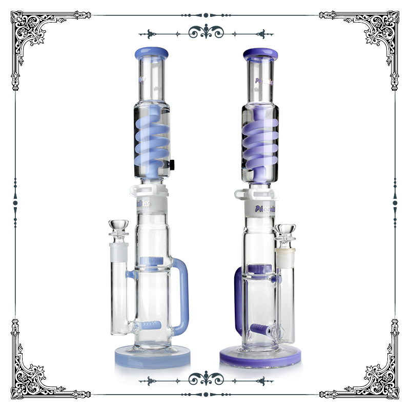 Unique Hookahs Glass Bong Freezable coil condenser heady oil rig Smoke water pipes Glycerin Bubbler with Inline Percolator 18 inches big bong oil rigs
Unique Hookahs Glass Bong Freezable coil condenser heady oil rig Smoke water pipes Glycerin Bubbler with Inline Percolator 18 inches big bong oil rigs