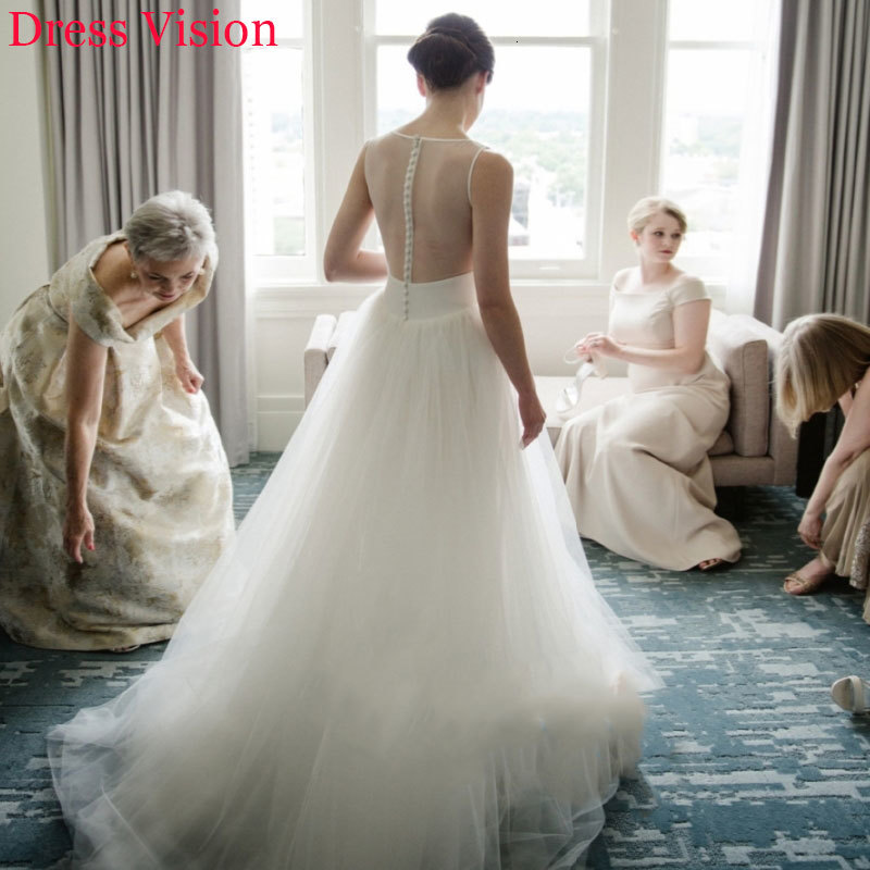 2021 Simple Light Vestidos Novia Robe De Marie Wedding Party Gowns Satin O-neck Sleeveless Qrlr, Ivory
2021 Simple Light Vestidos Novia Robe De Marie Wedding Party Gowns Satin O-neck Sleeveless Qrlr, Ivory