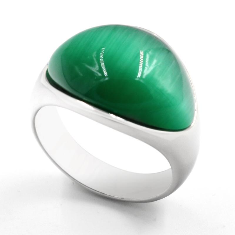 Wedding Rings Fashion Wide Face Green Big Gem Men And Women Stainless Steel Ring Europe The United States Explosion Personality Titanium S
Wedding Rings Fashion Wide Face Green Big Gem Men And Women Stainless Steel Ring Europe The United States Explosion Personality Titanium S