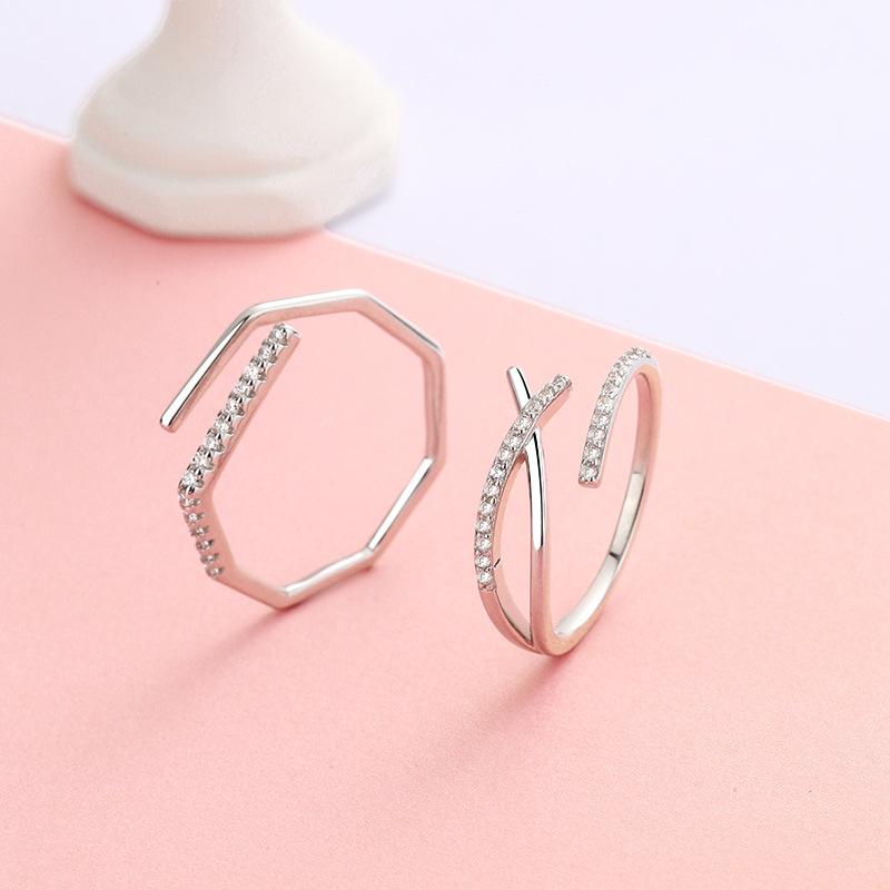 Wedding Rings Japan And South Korea Rhinestone For Women Silvery Geometry Fresh Female Charm Knuckle Ring Crystal Jewelry
Wedding Rings Japan And South Korea Rhinestone For Women Silvery Geometry Fresh Female Charm Knuckle Ring Crystal Jewelry
