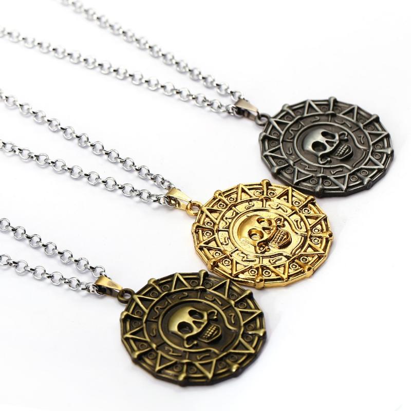 Pendant Necklaces 12Pcs 3 Colors Necklace Medallion Jack Sparrow Aztec Coin Vintage Johnny Depp Trinket Choker
Pendant Necklaces 12Pcs 3 Colors Necklace Medallion Jack Sparrow Aztec Coin Vintage Johnny Depp Trinket Choker
