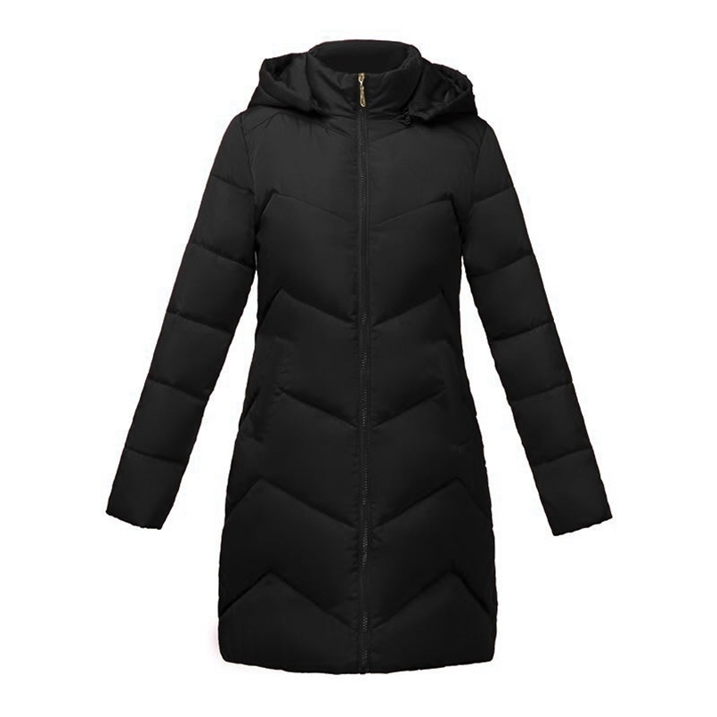 Autumn winter Jacket for women European Fashion black Coat Slim Women Cotton Down Parkas Female Jacket Hooded Outerwear 210819