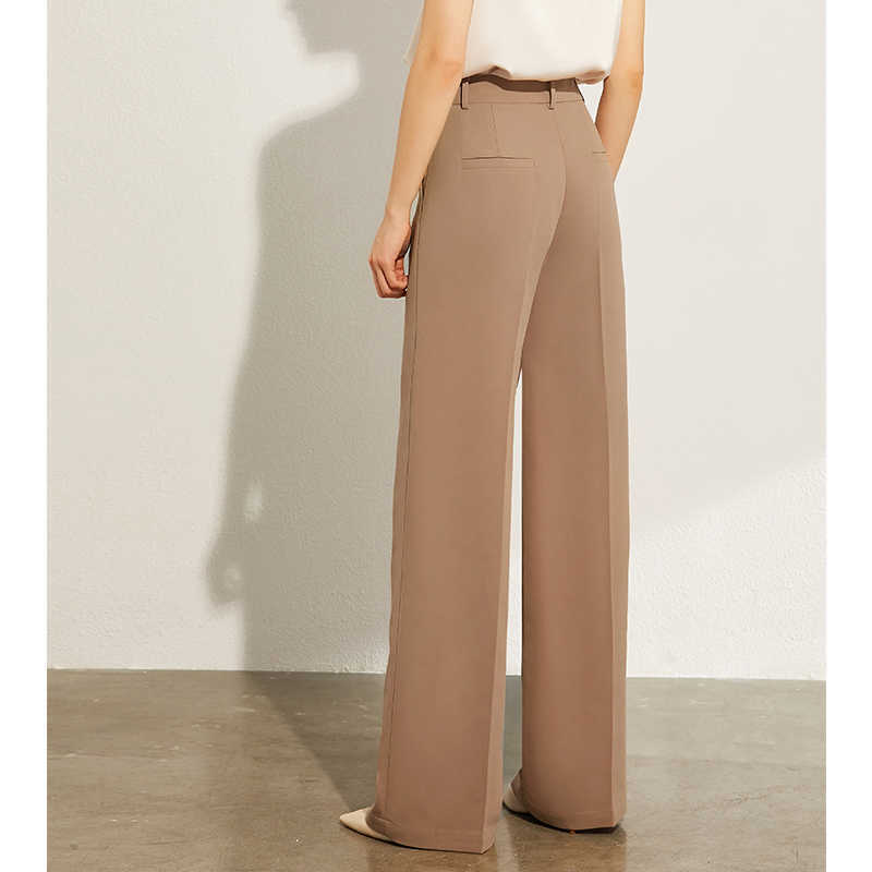 Minimalism Autumn OLstyle Fashion Waist Embroidery Loose Women Pants Causal High Female Long trousers 12040212 210527