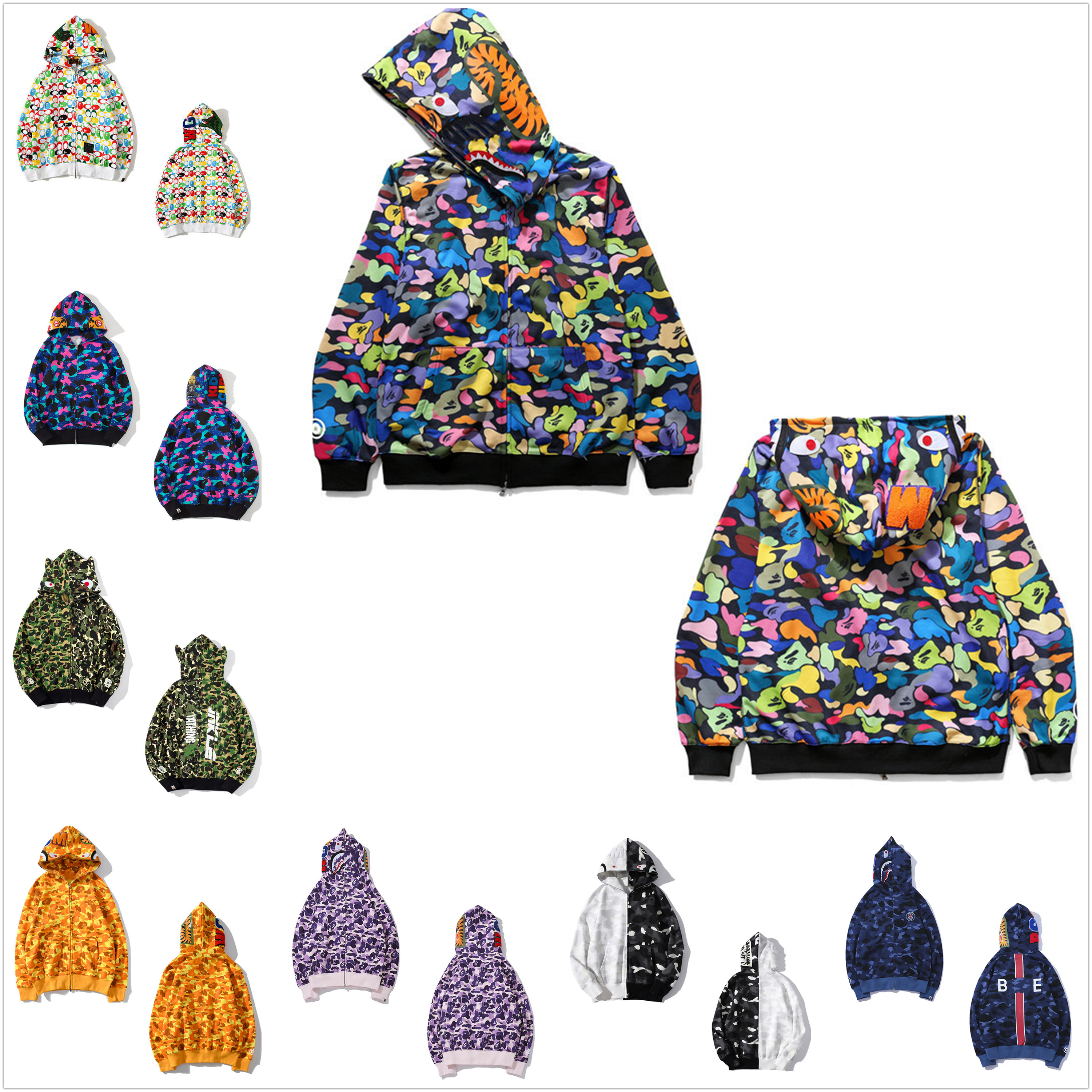Men's Shark Hoodies Luminous camouflage high quality Sweatshirts men and women's cardigan hooded sweater zipper jacket Bring tote bag 0201, 1pcs button
Men's Shark Hoodies Luminous camouflage high quality Sweatshirts men and women's cardigan hooded sweater zipper jacket Bring tote bag 0201, 1pcs button