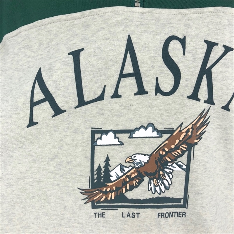 GOPLUS Fashion Women Cotton Stand Collar Half Zipper Letter Printing Long Sleeve Sweatshirts Vintage Casual Loose Sweatshirt 201209
