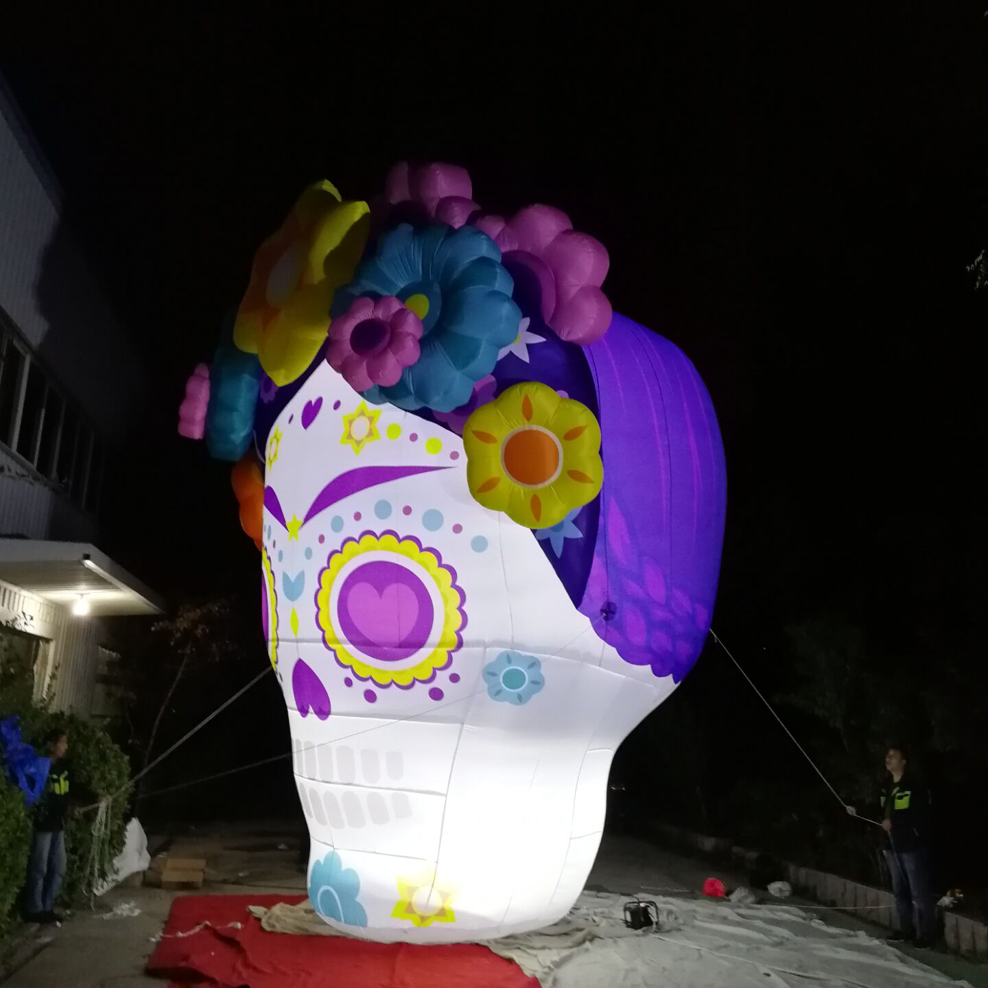 Customized Inflatable Ghostface Scream With Led Light Air Blown Review Giant Clown Face Blow Up halloween decorations