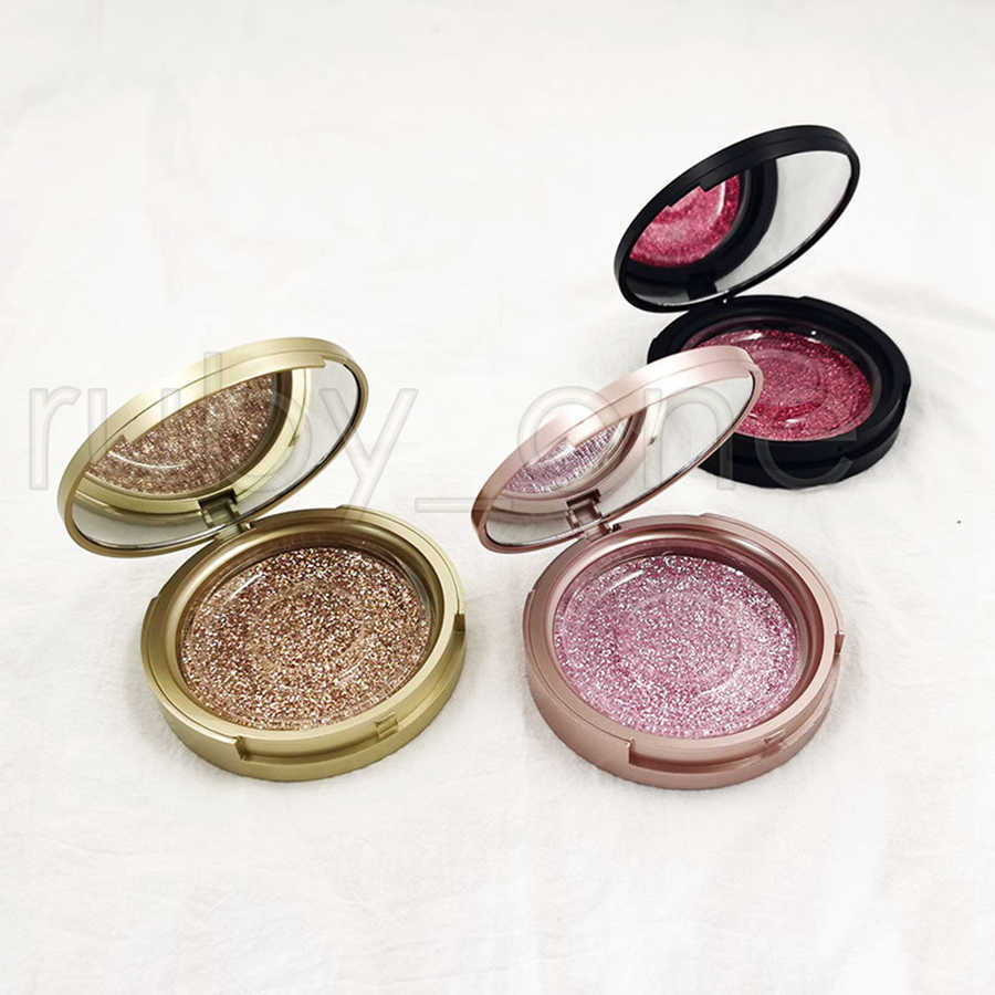 Rose Gold Round Eyelash Packaging Boxes With Mirror False Eyelashes Packaging Box Plastic Lashes Box Empty Eyelash Box Case 37setyle