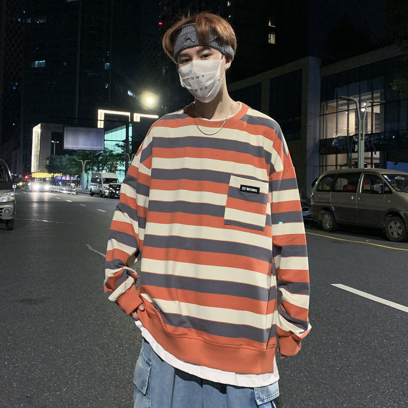 2021 New Men's Fashion Striped Printing Hoodies Cotton Casual Clothes Sweatshirts Round Neck Coats Blue/red Color Pullover M-3xl Hnkl
2021 New Men's Fashion Striped Printing Hoodies Cotton Casual Clothes Sweatshirts Round Neck Coats Blue/red Color Pullover M-3xl Hnkl