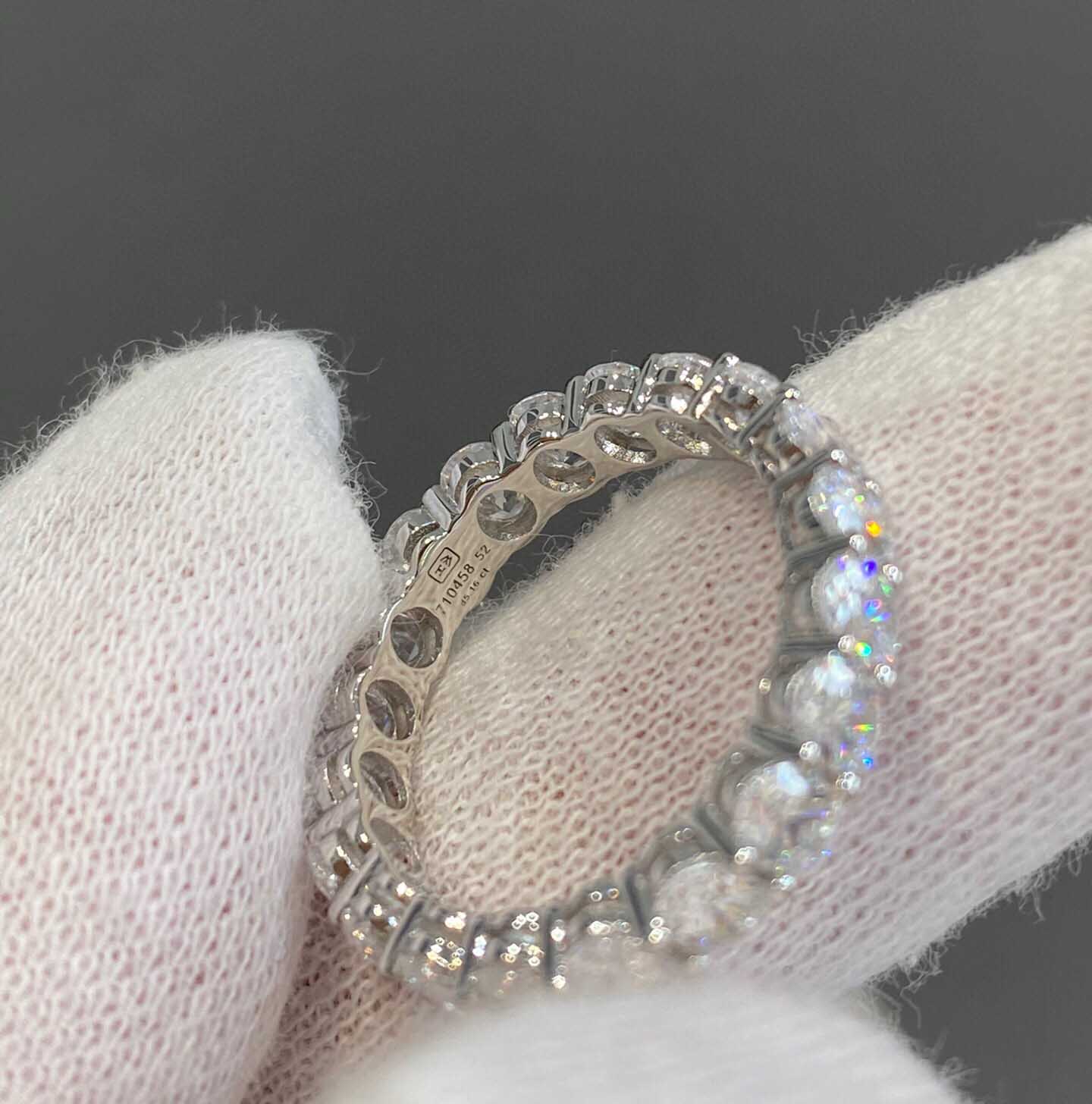V gold material punk band ring with all oval diamond for women and mOTHER engagement jewelry gift PS3836