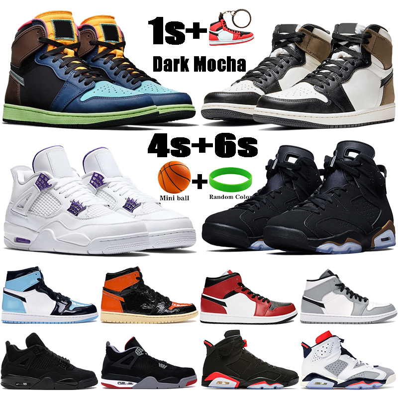 New basketball shoes 1 1s Dark Mocha UNC 4 4s metallic green black cat bred 6 6s DMP black infrared men women sneakers, 1-4s metallic purple
New basketball shoes 1 1s Dark Mocha UNC 4 4s metallic green black cat bred 6 6s DMP black infrared men women sneakers, 1-4s metallic purple