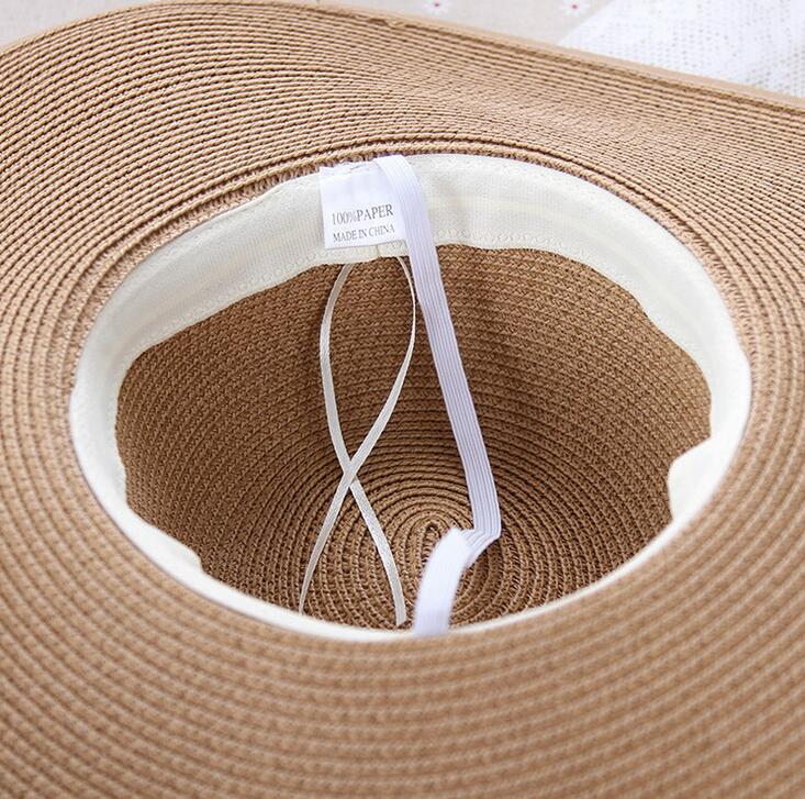 Epacket DHL ship Ladies beach vacation straw hat bow ribbon sun hat sun hat DACM040 Wide Brim Hats