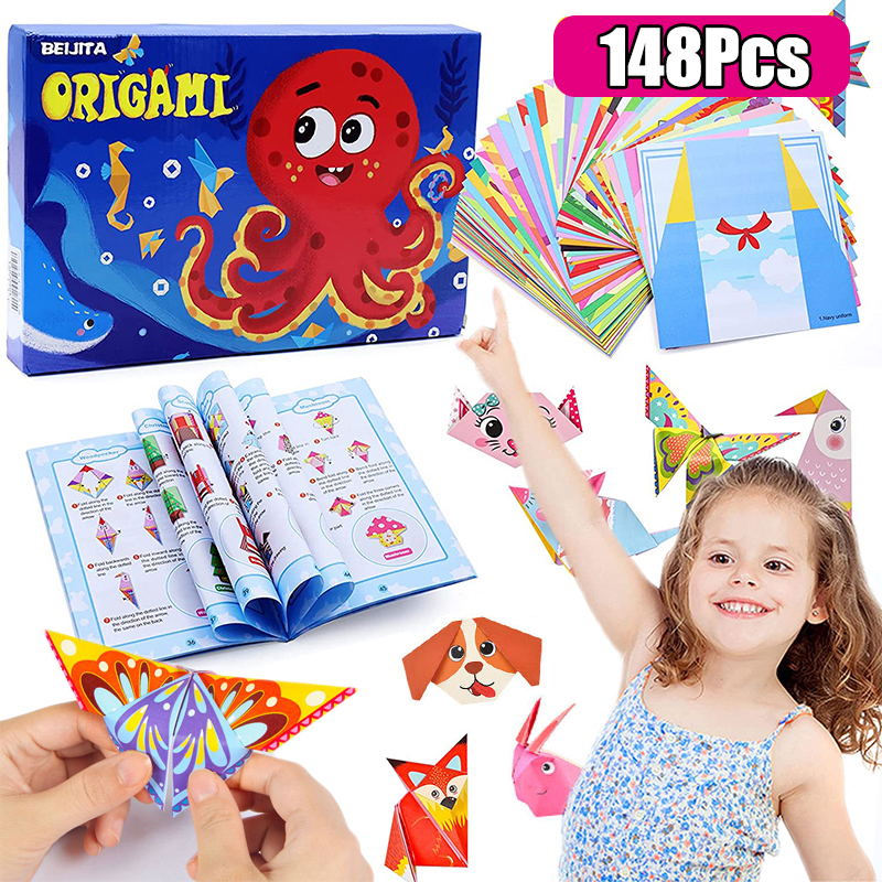 108/154 Pages DIY Kids Craft Toy Montessori Game 3D Cartoon Animal Origami Handcraft Paper Art Educational Toys for Children
108/154 Pages DIY Kids Craft Toy Montessori Game 3D Cartoon Animal Origami Handcraft Paper Art Educational Toys for Children