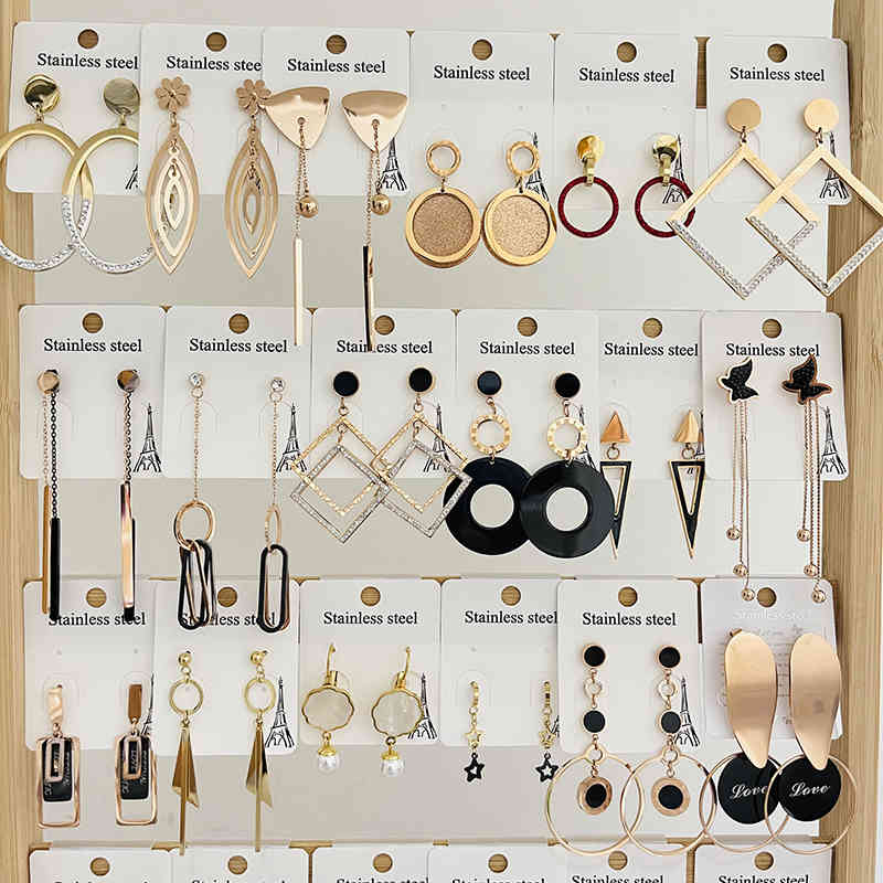15 Pairs/Lot Luxury Quality Stainless Steel Earrings 2021 Trend Jewelry Geometrical Circles Dangle Ear Accessories
15 Pairs/Lot Luxury Quality Stainless Steel Earrings 2021 Trend Jewelry Geometrical Circles Dangle Ear Accessories