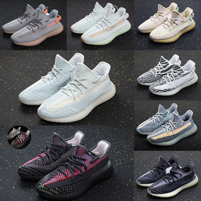 

2022 Top Quality kanye v2 west shoe Static Reflective casual shoes 3M Belgua 2.0 Semi Frozen Butter Yellow Blue Designer Men Women yeezys boost 350v2 350 Sneakers size 47, 25