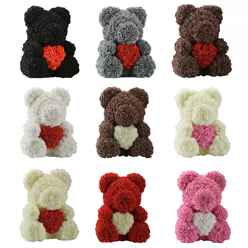 Rose Teddy Bear Heart PE Soap Foam Artificial Flower Rose Bear 25cm 40cm For Women Valentine's Wedding Birthday Christmas Gift Party Favor
Rose Teddy Bear Heart PE Soap Foam Artificial Flower Rose Bear 25cm 40cm For Women Valentine's Wedding Birthday Christmas Gift Party Favor