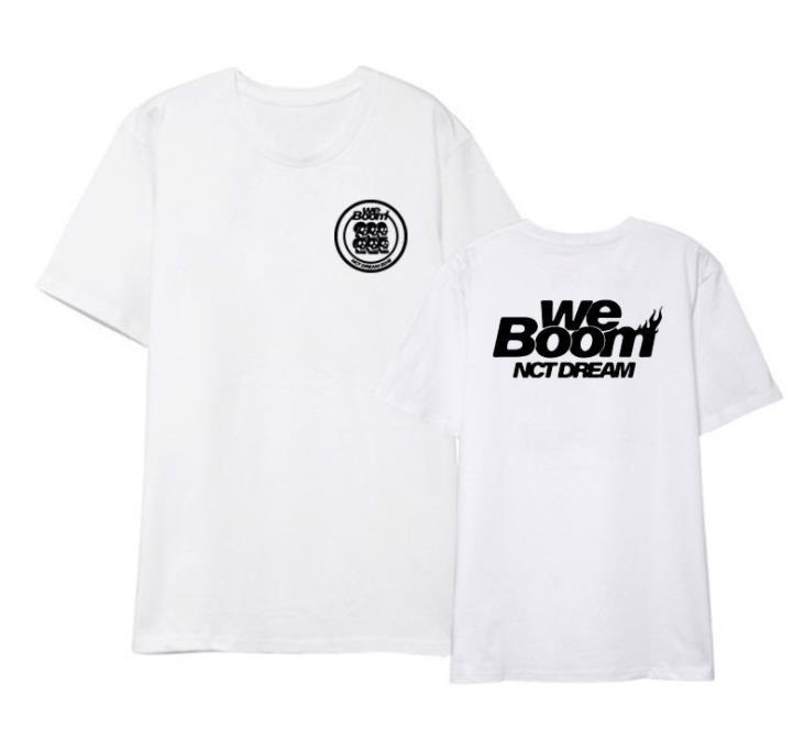 Summer style kpop nct dream we boom album 2 style printing o neck t shirt unisex summer short sleeve loose t-shirt 210306