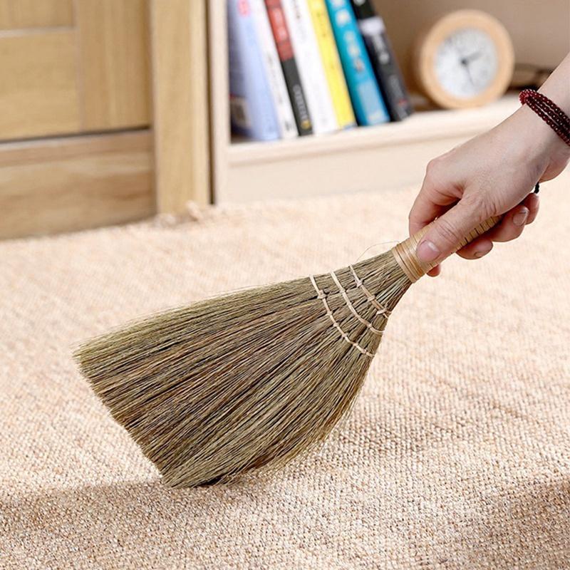 Handmade Sweeping Broom For Household Duster Cleaning Tool Useful Straw Braided Home Cleaning Broom Long Section