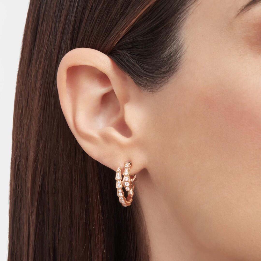 S925 silver top quality snake shape charm dangle stud earring with diamond in two colors plated for women man wedding jewelry gift have box stamp PS32