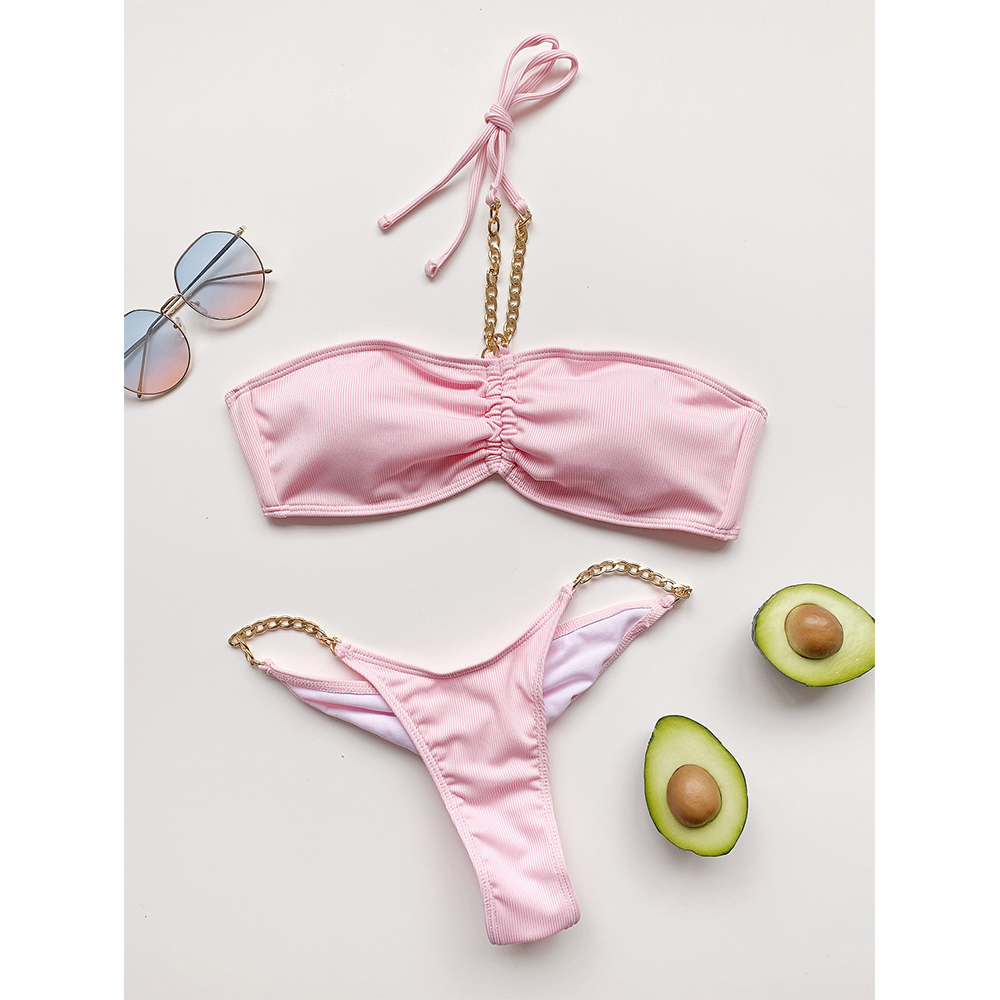 2021 New Sexy Chain Bikini Swimwear Women Bandeau Push Up Swimsuit Female Two Pieces Bikini Set Bather Bathing Suits Beach Wearswimwear Bath
2021 New Sexy Chain Bikini Swimwear Women Bandeau Push Up Swimsuit Female Two Pieces Bikini Set Bather Bathing Suits Beach Wearswimwear Bath