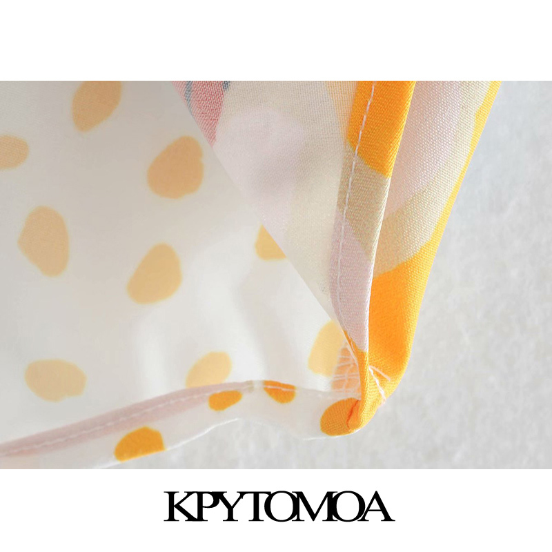 KPYTOMOA Women Fashion Character Print Loose Blouses Vintage Long Sleeve Button-up Female Shirts Chic Tops 210225
