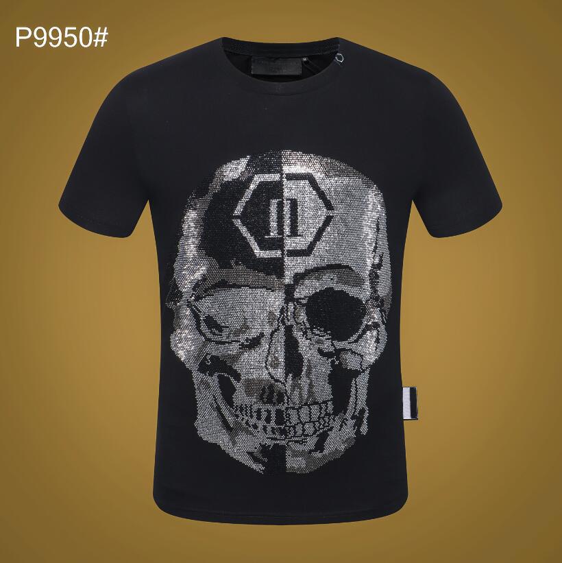 PP Men's T-shirt Summer rhinestone Short Sleeve Round Neck shirt tee Skulls Print Tops Streetwear M-xxxL 9950, White;black
PP Men's T-shirt Summer rhinestone Short Sleeve Round Neck shirt tee Skulls Print Tops Streetwear M-xxxL 9950, White;black