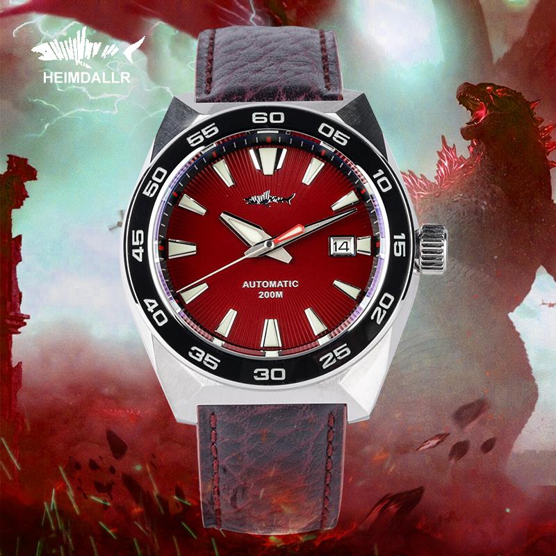 Wristwatches Heimdallr Watch Men Red Dial Sapphire 200m Diver Waterproof C3 Luminous NH35 Automatic Mechanical Luxury Wristwatch Rolej, Black dial
Wristwatches Heimdallr Watch Men Red Dial Sapphire 200m Diver Waterproof C3 Luminous NH35 Automatic Mechanical Luxury Wristwatch Rolej, Black dial