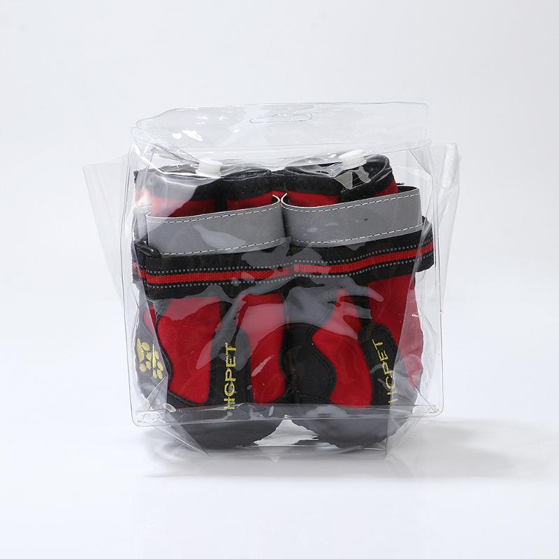 Dog Apparel 4pcs Pet Cat Sports Shoes Mountain Pets Waterproof Reflective Golden Retriever Samos Husky Anti-slip Snow Boots