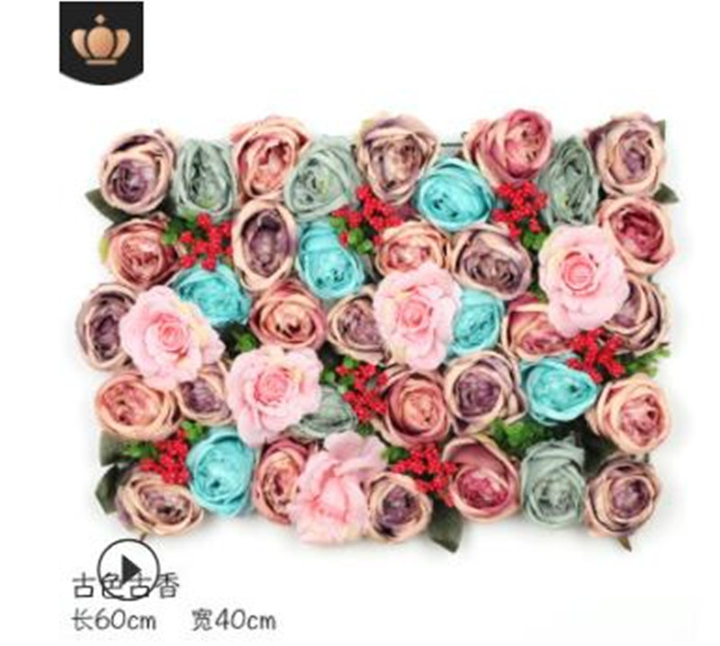 White Flower Wall Backdrop Panel For Party Decoration Artificial Rose and Penoy Floral Wall For Wedding Arrangements Photography 40*60CM