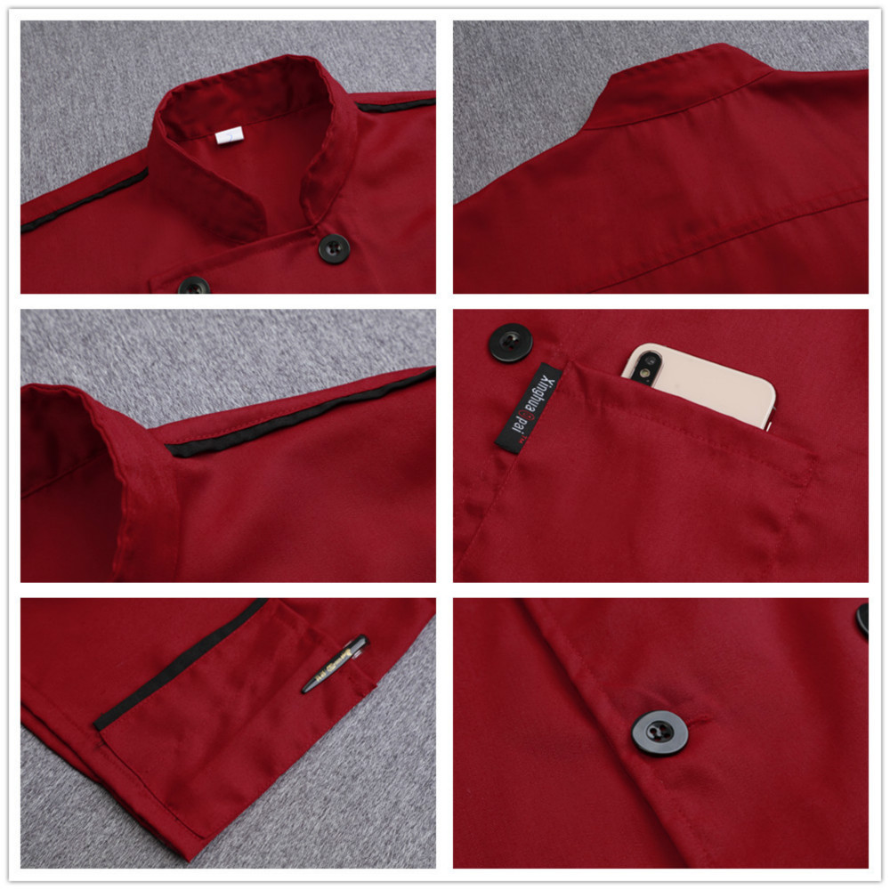 Chef Jacket Uniform Professional Veste De Cuisine Wholesale Custom Kitchen Hotel Sushi Men Women Canteen Party Wear Barber Shop