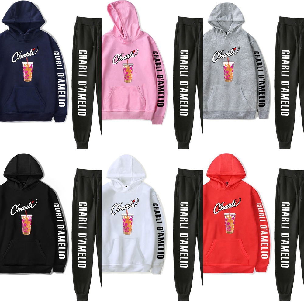 Charli D'amelio Two Piece Set Women/Men Fashion Hoodies+ Sweatpants Boys Girls Charli Damelio Merch Sweatshirt Suit Sportwear X0610, Charli38-c1517-c9
Charli D'amelio Two Piece Set Women/Men Fashion Hoodies+ Sweatpants Boys Girls Charli Damelio Merch Sweatshirt Suit Sportwear X0610, Charli38-c1517-c9