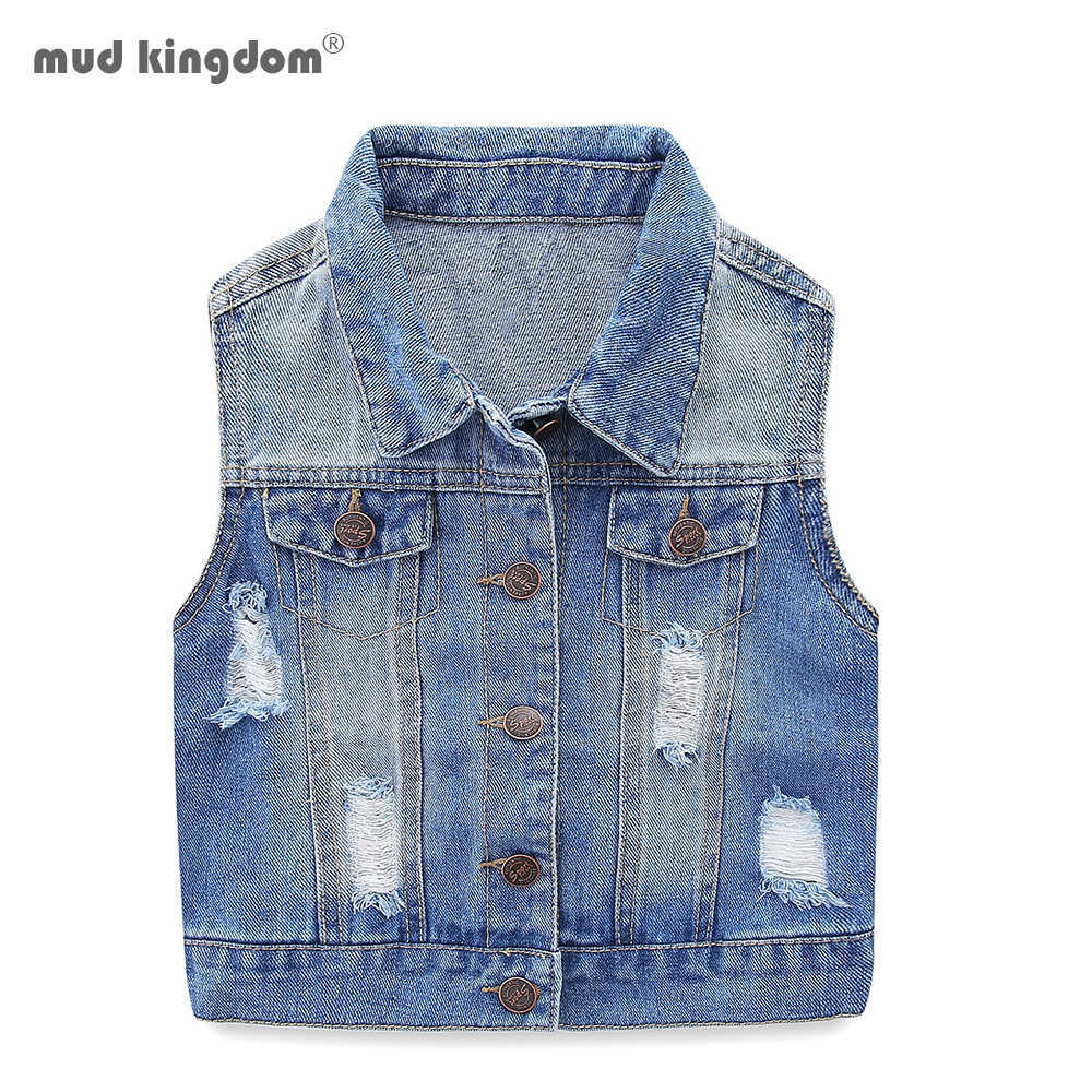 Mudkingdom Girls Vest Flower Embroidery Ripped Lapel Denim Jacket for Spring 210615, Ripped blue
Mudkingdom Girls Vest Flower Embroidery Ripped Lapel Denim Jacket for Spring 210615, Ripped blue