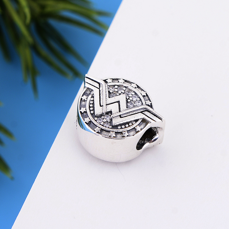 925 Sterling Silver Bead Fit Original Charm Bracelet Death Is Necessary Power Symbol Bead For Making Women Berloque 2021