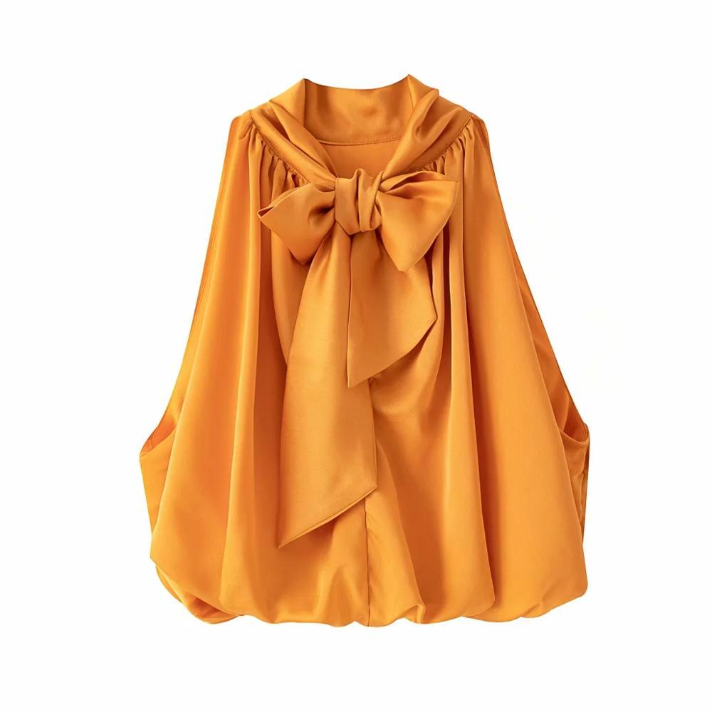Klacwaya Women Sexy Blouses Orange Crop Ladies Shirts Halter Sleeveless Girl Summer Blusas Clothing Female Chic Tops 210225