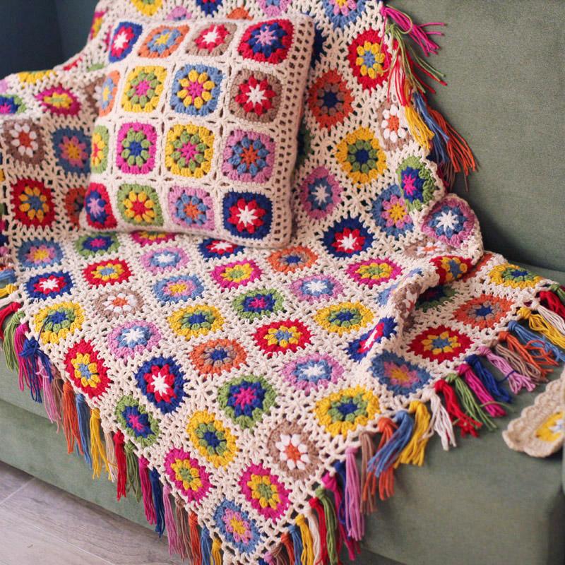 Blankets HANDMADE DAISY KNITTING HAND HOOKED RETRO CROCHET TASSELS BLANKET FELT BAY WINDOW BANKET MODERN VINTAGE MEXICAN
Blankets HANDMADE DAISY KNITTING HAND HOOKED RETRO CROCHET TASSELS BLANKET FELT BAY WINDOW BANKET MODERN VINTAGE MEXICAN