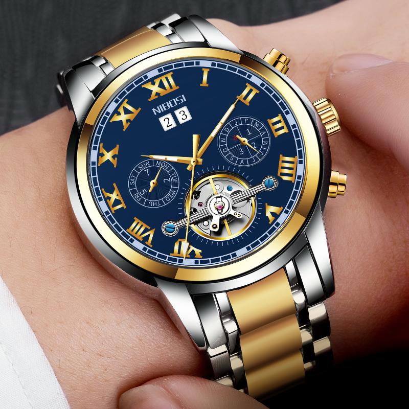Wristwatches NIBOSI Top Men Watches Automatic Mechanical Wristwatch Sport Waterproof Watch Man Clock Relogio Masculino
Wristwatches NIBOSI Top Men Watches Automatic Mechanical Wristwatch Sport Waterproof Watch Man Clock Relogio Masculino